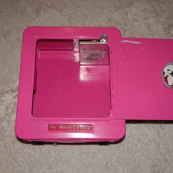 Schylling My Secret’s Safe Piggy Bank - Hot Pink with Flowers - LIKE NEW - Picture 3 of 3